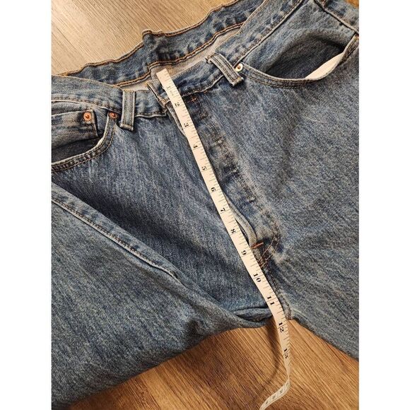 Levis 501 mens TALL 37x39* measured light wash button fly Denim jeans - Picture 8 of 10